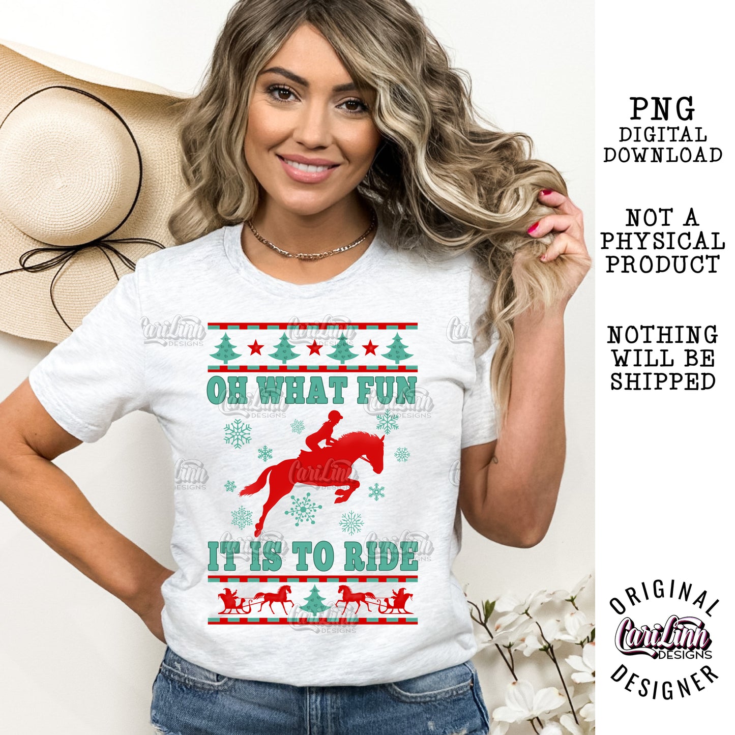 Oh What Fun it is to Ride, Female horse rider, Jumper, PNG Digital Dow ...