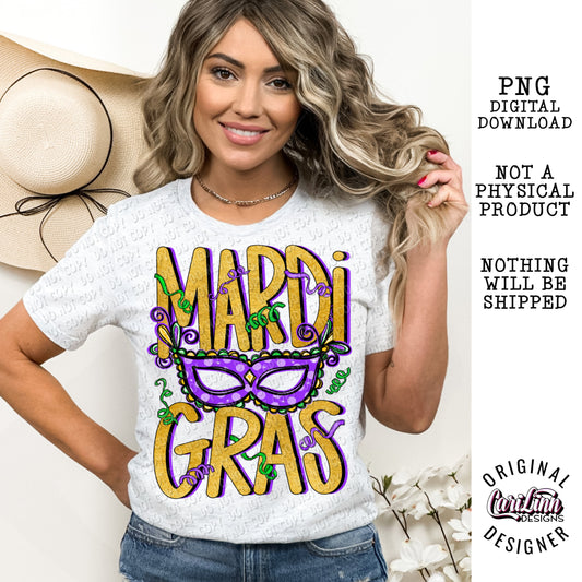 Mardi Gras, Original Designer, PNG Digital Download for Sublimation, DTF, DTG