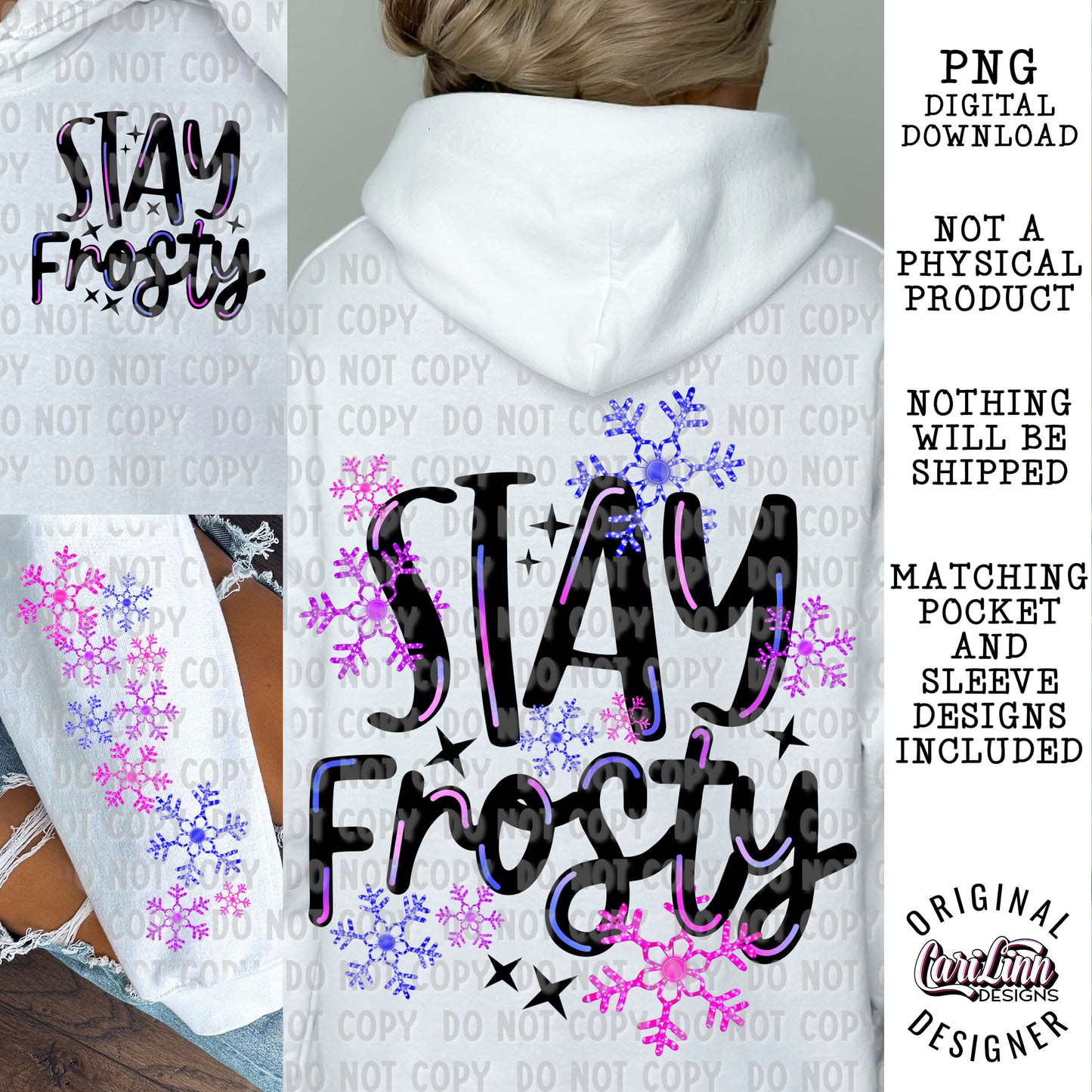 Stay Frosty Bundle, Original Designer, PNG Digital Download for Sublimation, DTF, DTG