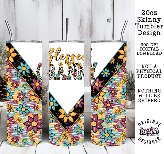 Blessed Granny Tumbler Design, Original Designer, PNG Digital Download