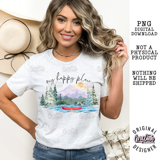My Happy Place, Lake Life, River Life, PNG Digital Download for Sublimation, DTF, DTG