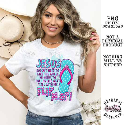 Jesus doesn't need to take the wheel, PNG Digital Download for Sublimation, DTF, DTG