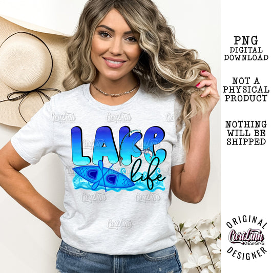Lake Life, PNG Digital Download for Sublimation, DTF, DTG