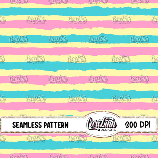 Seamless Pattern Plant Addict Coordinating Stripes